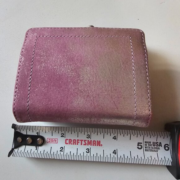 HOBO Bags Women’s Metallic Leather Wallet-Pink - Picture 6 of 7